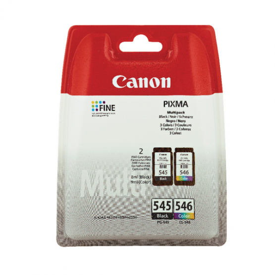 Canon PG545 Ink Cartridge Multi-Pack - Black, Cyan, Magenta, Yellow (8287B005) 